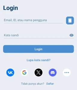 Masuk ke Menu Login Masuk ke Menu Login
